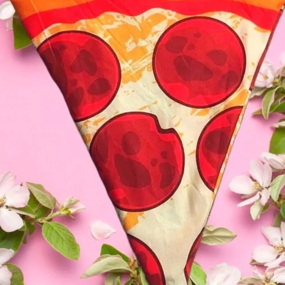 [NEW] PIZZA BEACH TOWEL MICROFIBER CIRCLE ROUND DECORATIVE TOWEL PEPPERONI